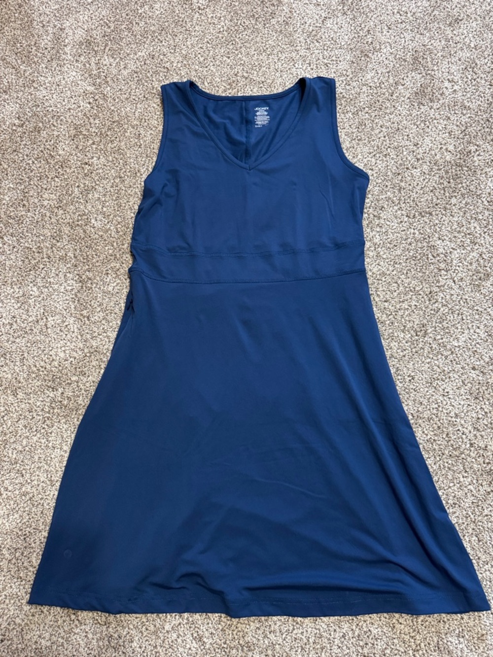 Jockey athletic knit scuba tank dress size Medium navy blue